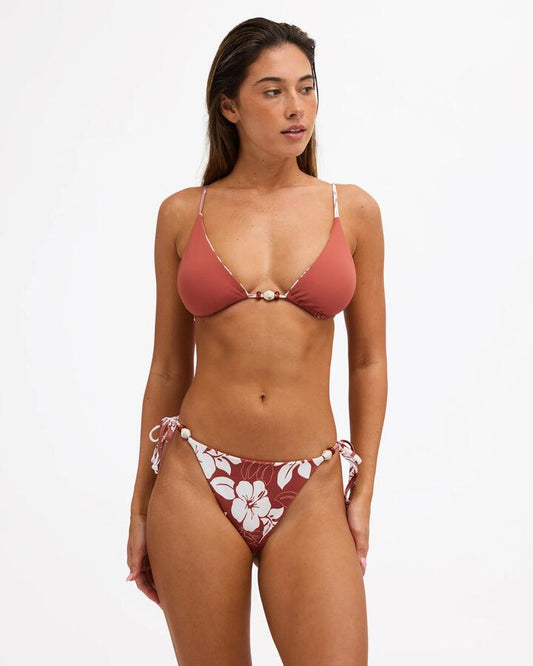 Image of Swimwear. Product name - Roxy Womens The Mo Revo Tiki Tri Bikini Top Chutney The New Mo S in Chutney The New Mo S colour by brand - Roxy