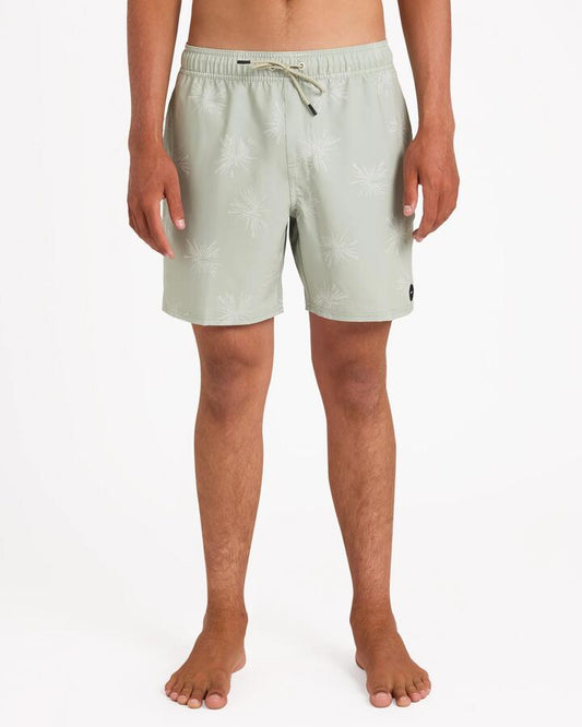 Image of Swimwear. Product name - Rvca Mens Va Elastic Short 17" Boardshorts Light Olive in Light Olive colour by brand - Rvca