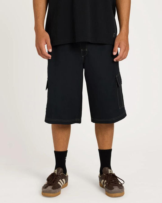 Image of Swimwear. Product name - Billabong Mens Throw On 3.0 22" Boardshorts Black in Black colour by brand - Billabong