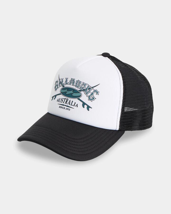 Image of Hats. Product name - Billabong Mens Norfolk Trucker Cap Black in Black colour by brand - Billabong