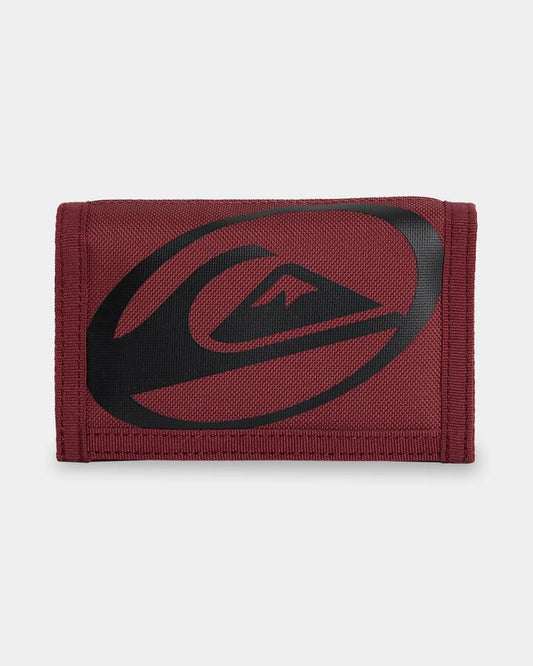 Image of Wallets & Money Clips. Product name - Quiksilver The Everydaily Tri Fold Wallet Oxblood Red in Oxblood Red colour by brand - Quiksilver