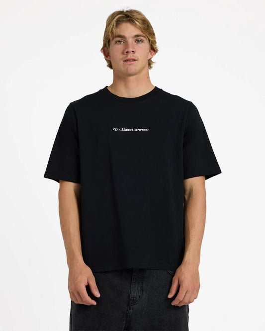 Image of T-Shirts. Product name - Quiksilver Mens Thorn T-Shirt Black in Black colour by brand - Quiksilver