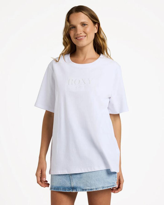 Image of T-Shirts. Product name - Roxy Womens Sweet Life T-Shirt White in White colour by brand - Roxy