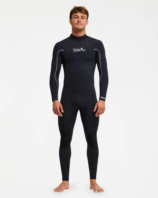 Image of Wetsuits. Product name - Quiksilver Mens Young Guns 3/2Mm Back Zip Wetsuit Black in Black colour by brand - Quiksilver