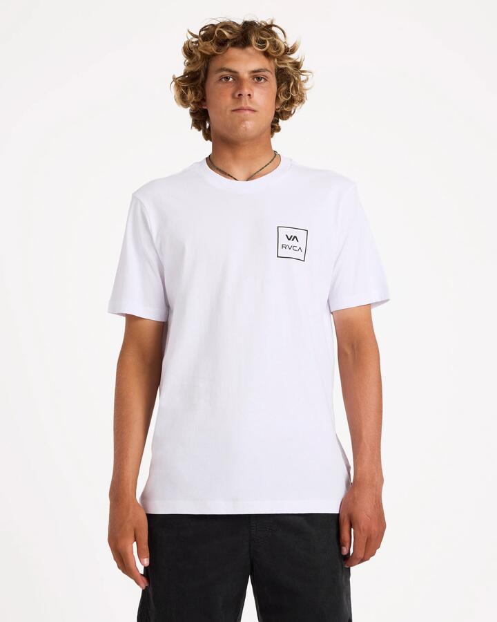 Image of T-Shirts. Product name - Rvca Mens Va All The Ways T-Shirt White in White colour by brand - Rvca