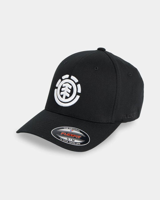 Image of Hats. Product name - Element Mens Tree Flexfit Cap Flint Black in Flint Black colour by brand - Element