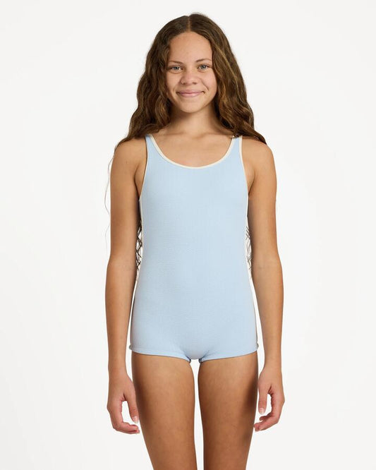 Image of Swimwear. Product name - Roxy Girls 8-16 Kauai Boyleg One Piece Swimsuit Windsurfer in Windsurfer colour by brand - Roxy