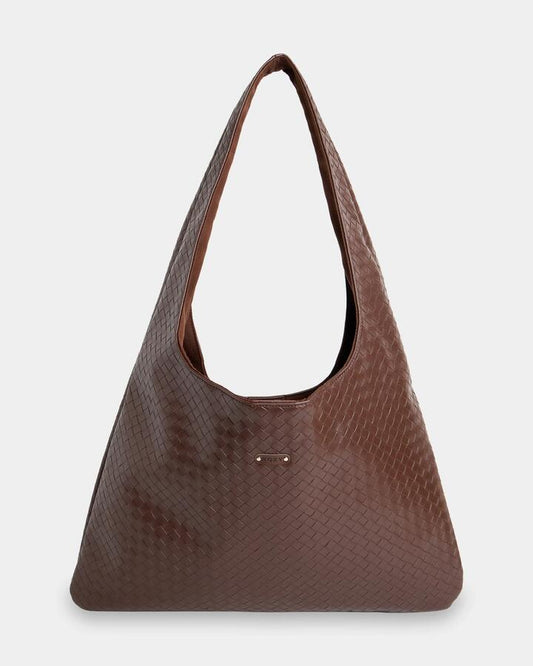 Image of Bags. Product name - Roxy Sable Weave Shoulder Bag Cinnamon in Cinnamon colour by brand - Roxy