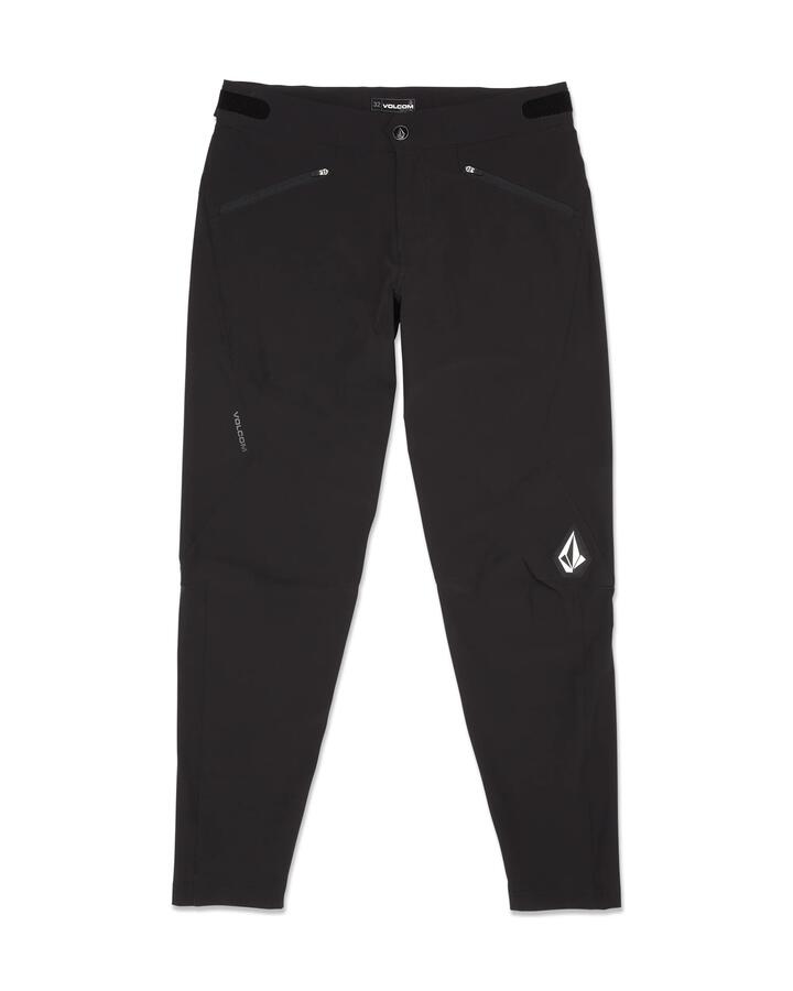 Image of a model wearing Pants. Product name - Volcom Mens Trail Ripper Pants Black in Black colour by brand - Volcom