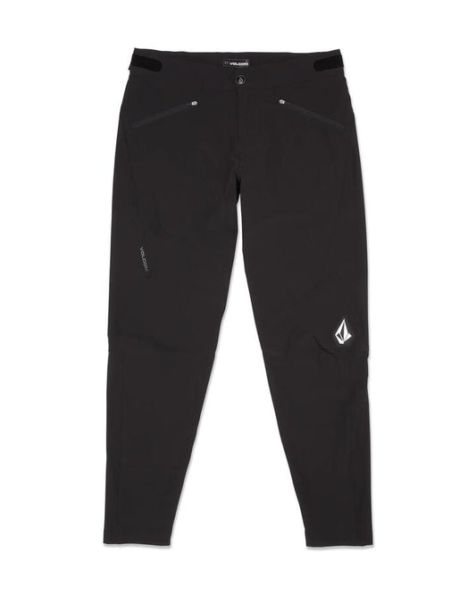 Image of a model wearing Pants. Product name - Volcom Mens Trail Ripper Pants Black in Black colour by brand - Volcom