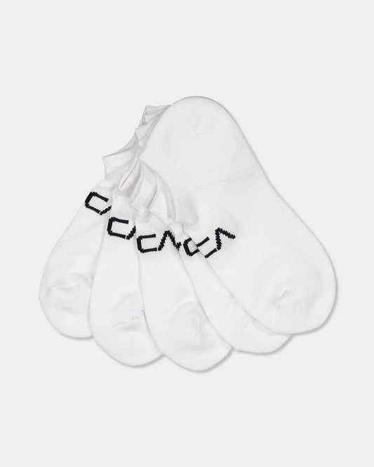 Image of Socks. Product name - Rvca Mens Transfer Iii Ankle Socks White in White colour by brand - Rvca