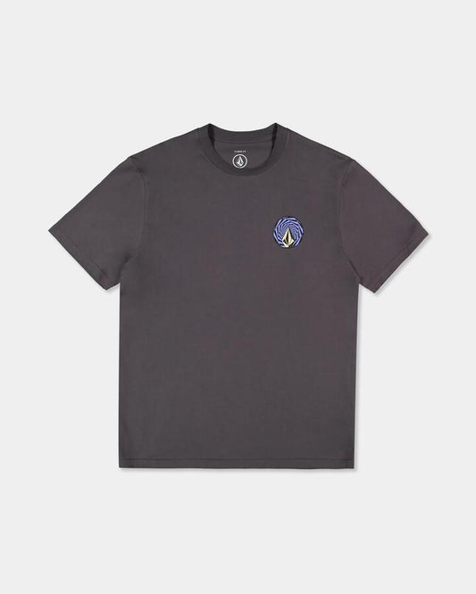 Image of T-Shirts. Product name - Volcom Mens Warpstone T-Shirt Asphalt Black in Asphalt Black colour by brand - Volcom