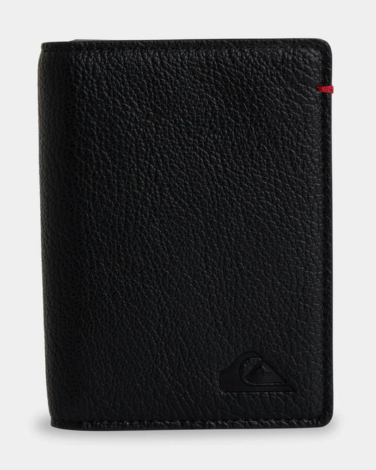 Image of Wallets & Money Clips. Product name - Quiksilver Flipsidde Tri Fold Wallet Black in Black colour by brand - Quiksilver