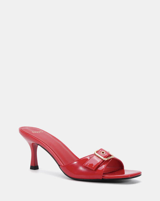 Image of Heels. Product name - Venezia Red High Heels in Red colour by brand - Novo