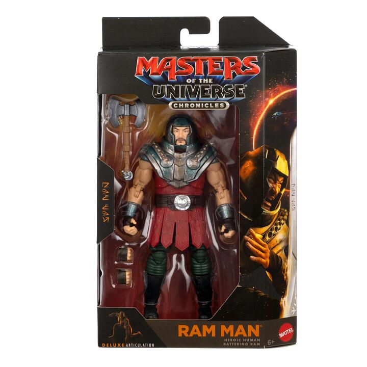 Image of Action Figures. Product name - Masters of the Universe Chronicles 2026 Movie Ram Man 6.5 Inch Action Figure with Battle Axe in colour by brand - Masters of the Universe