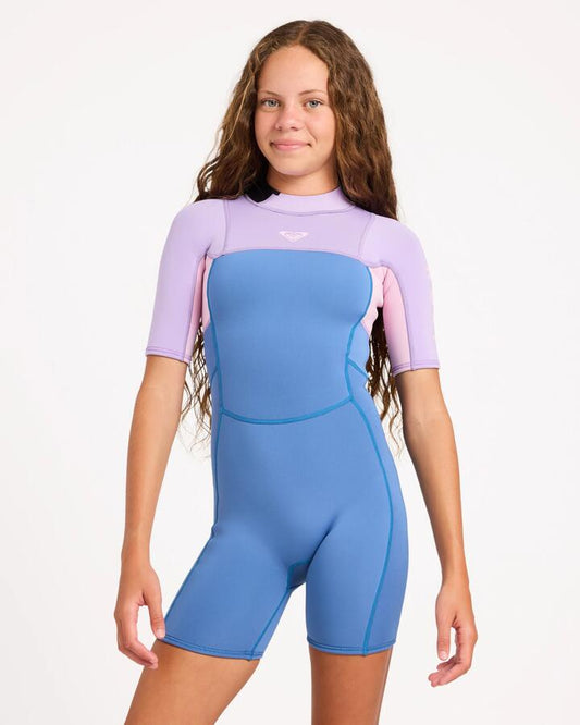 Image of Accessories. Product name - Roxy Girls 2-16 2/2 Prologue Springsuit Viola in Viola colour by brand - Roxy