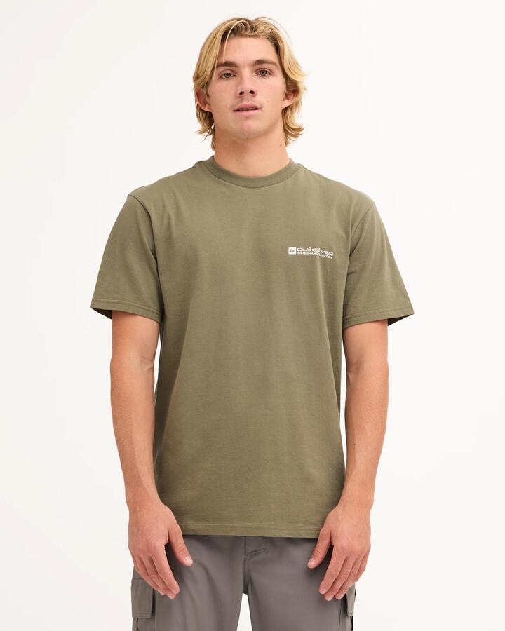 Image of T-Shirts. Product name - Quiksilver Mens Core T-Shirt Dusty Olive in Dusty Olive colour by brand - Quiksilver
