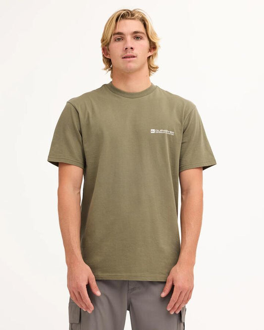 Image of T-Shirts. Product name - Quiksilver Mens Core T-Shirt Dusty Olive in Dusty Olive colour by brand - Quiksilver