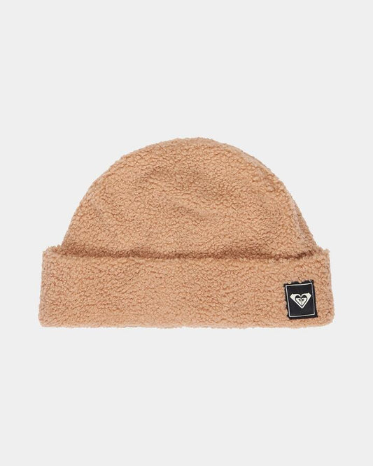 Image of Hats. Product name - Roxy Womens Valwood Beanie Cafe Au Lait in Cafe Au Lait colour by brand - Roxy