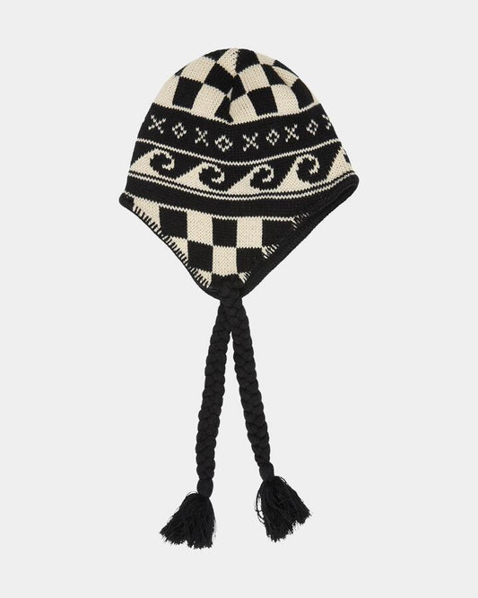 Image of Hats. Product name - Quiksilver Mens Peru Beanie Black in Black colour by brand - Quiksilver