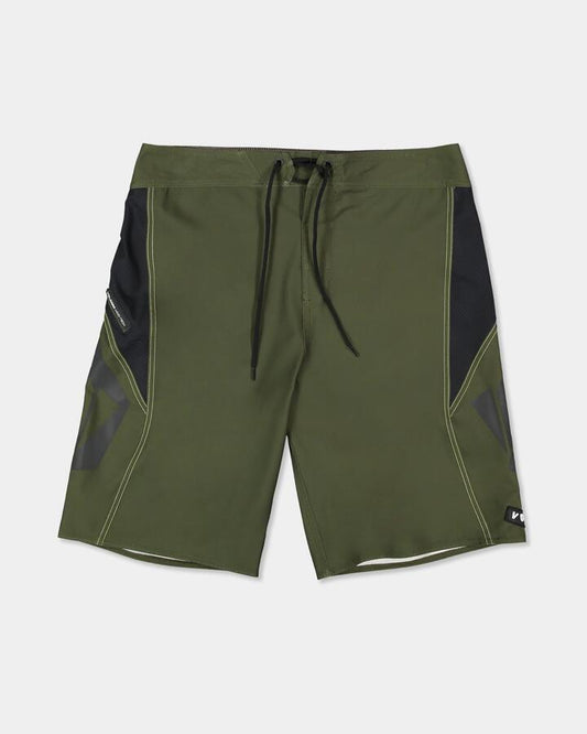 Image of Swimwear. Product name - Volcom Mens Pro Stone Mod 21" Boardshorts Squadron Green in Squadron Green colour by brand - Volcom