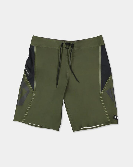Image of Swimwear. Product name - Volcom Boys 8-16 Pro Stone Mod 21" Boardshorts Squadron Green in Squadron Green colour by brand - Volcom
