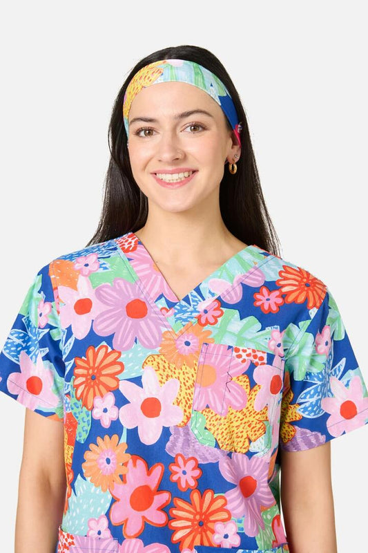 Image of Hats. Product name - Polka Floral Scrub Headband in Multi colour by brand - Gorman