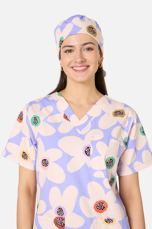 Image of Hats. Product name - Daisy Scrub Hat in Lilac colour by brand - Gorman