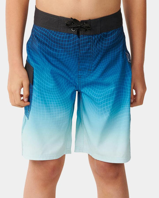 Image of Swimwear. Product name - Rip Curl Boys 8-16 Shockwave 18" Boardshorts Blue in Blue colour by brand - Rip Curl