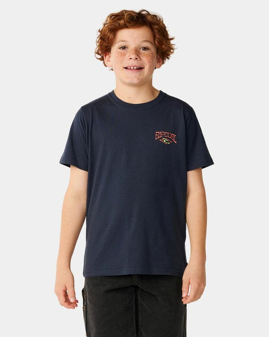 Image of T-Shirts. Product name - Rip Curl Boys 8-16 Air Shred T-Shirt Dark Navy in Dark Navy colour by brand - Rip Curl