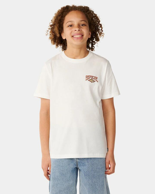 Image of T-Shirts. Product name - Rip Curl Boys 8-16 Air Shred T-Shirt Bone in Bone colour by brand - Rip Curl