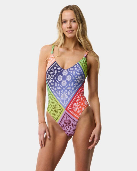 Image of Swimwear. Product name - Rip Curl Womens Bossa Nova Good One One Piece Swimsuit Multico in Multico colour by brand - Rip Curl