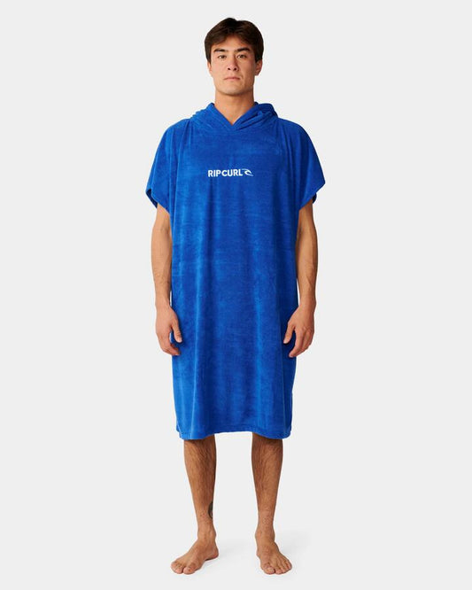 Image of Towels. Product name - Rip Curl Mens Brand Hooded Towel Electric Cobalt in Electric Cobalt colour by brand - Rip Curl