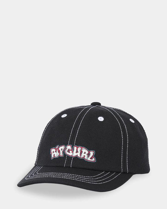 Image of Hats. Product name - Rip Curl Boys 8-16 Surf Shack Snapback Cap Washed Black in Washed Black colour by brand - Rip Curl
