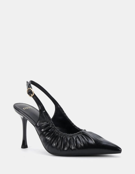 Image of Dresses. Product name - Impure Black Crinkle Pumps in Black Crinkle colour by brand - Novo