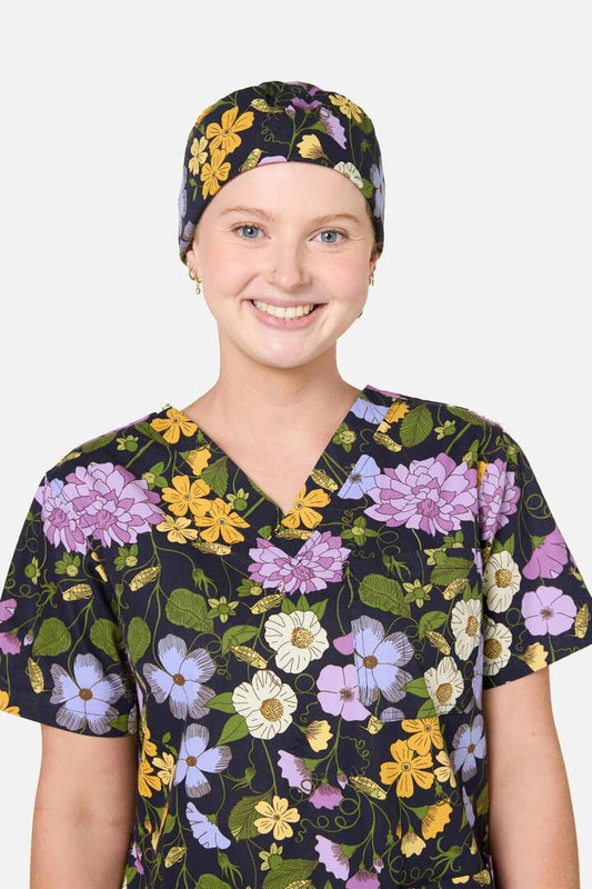 Image of Hats. Product name - Grasshopper Scrub Hat in Navy colour by brand - Scrubs With Love