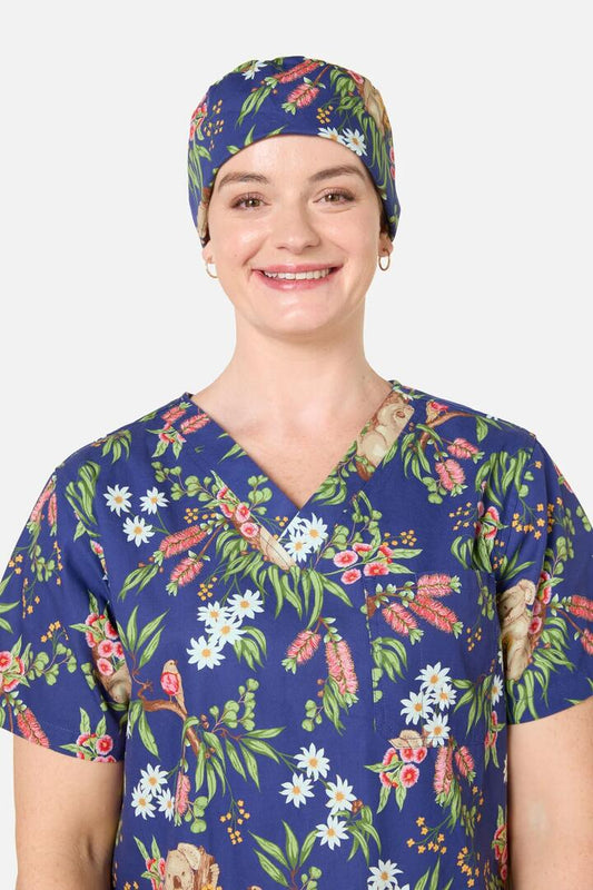 Image of Hats. Product name - Native Koala Scrub Hat in Navy colour by brand - Scrubs With Love