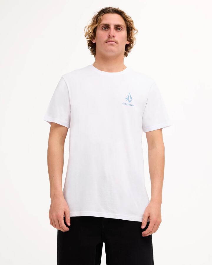 Image of T-Shirts. Product name - Volcom Mens Corp T-Shirt White in White colour by brand - Volcom