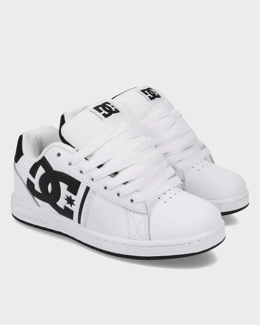 Image of Shoes. Product name - DC Shoes Boys 8-16 Gaveler 2.0 Skate Shoes White/Black/White in White/Black/White colour by brand - DC Shoes