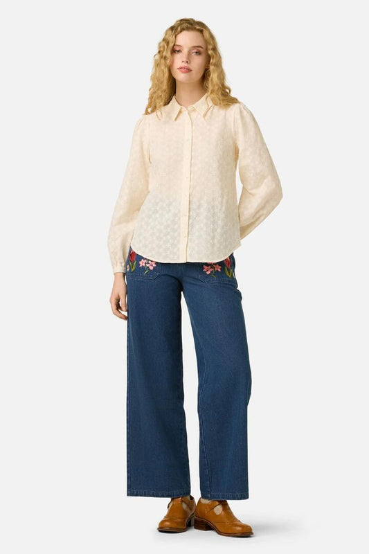Image of Shirts. Product name - Vanessa Shirt in Cream colour by brand - Princess Highway