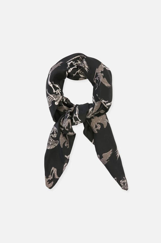Image of Scarves & Shawls. Product name - Archangel Satin Scarf in Black colour by brand - Dangerfield