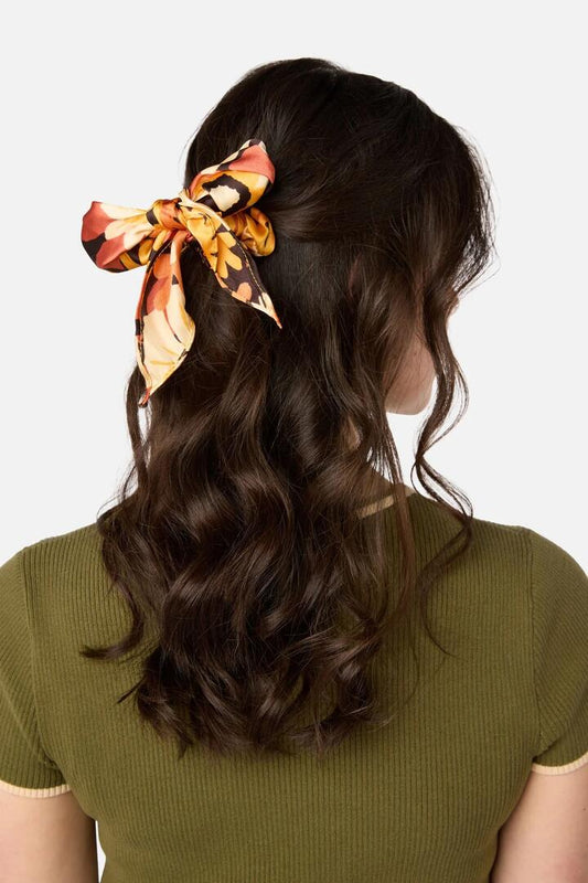 Image of Hair Accessories. Product name - Twiggy Scarf Scrunchie in Gold colour by brand - Princess Highway
