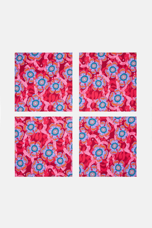 Image of Kitchen & Dining. Product name - Tiger Flower Napkin Set 4 in Print colour by brand - Gorman