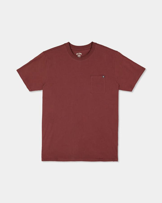 Image of T-Shirts. Product name - Billabong Mens Premium Pocket T-Shirt Wine in Wine colour by brand - Billabong
