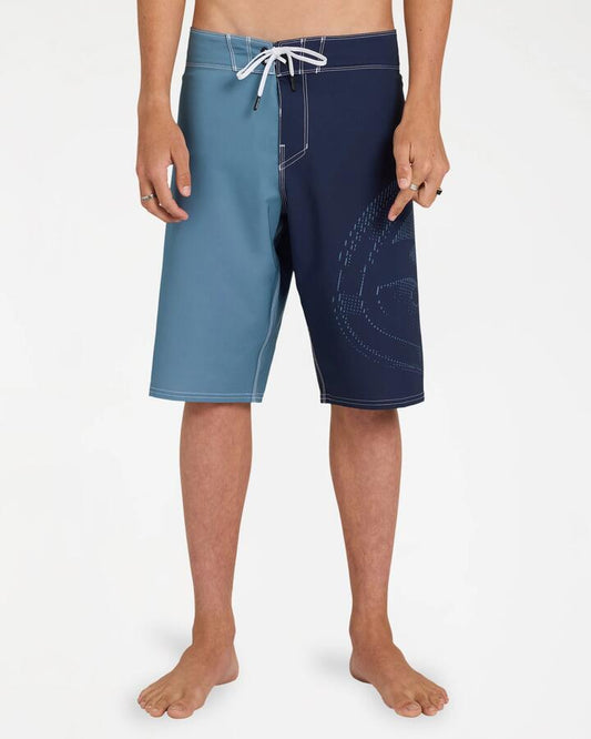 Image of Swimwear. Product name - Billabong Mens Spec Invert Pro 22" Boardshorts Dusty Indigo in Dusty Indigo colour by brand - Billabong