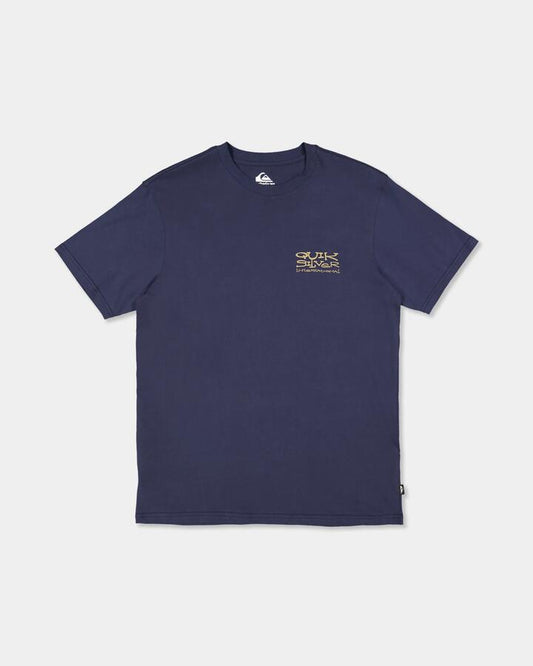Image of T-Shirts. Product name - Quiksilver Mens Home Grown T-Shirt Mood Indigo in Mood Indigo colour by brand - Quiksilver