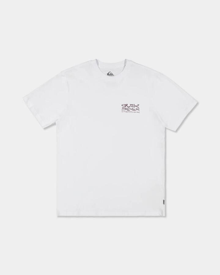 Image of T-Shirts. Product name - Quiksilver Mens Home Grown T-Shirt White in White colour by brand - Quiksilver