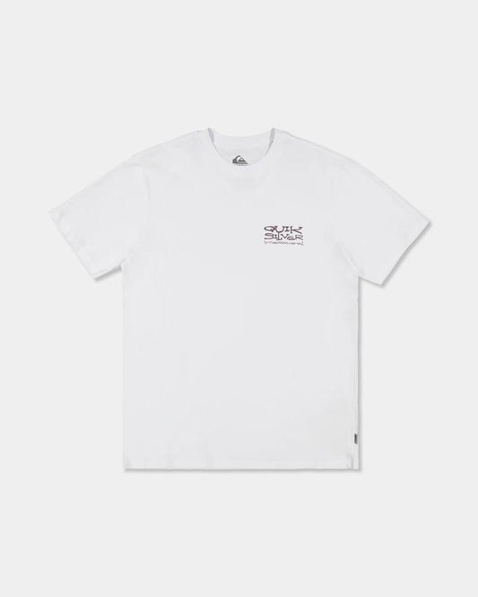 Image of T-Shirts. Product name - Quiksilver Mens Home Grown T-Shirt White in White colour by brand - Quiksilver