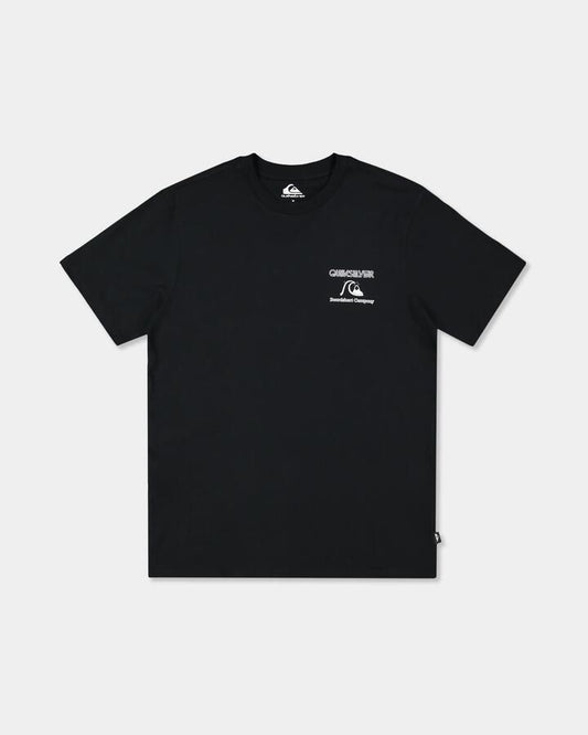 Image of T-Shirts. Product name - Quiksilver Mens Retro Arch T-Shirt Black in Black colour by brand - Quiksilver
