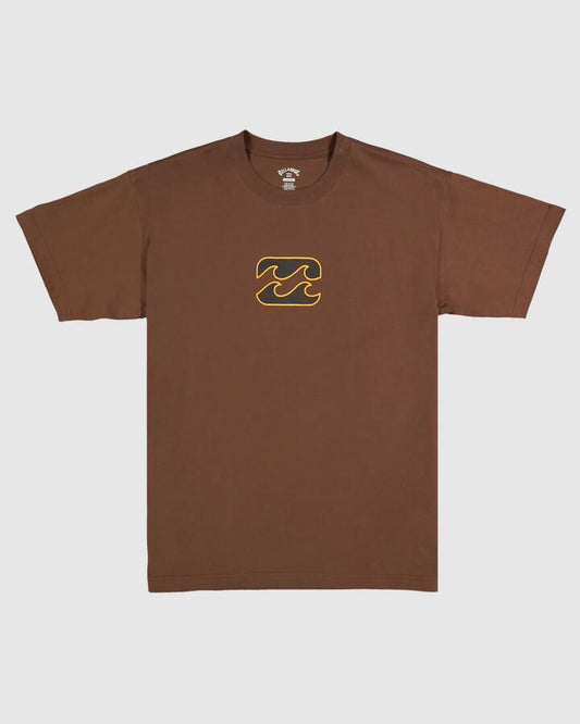 Image of T-Shirts. Product name - Billabong Mens 73 Wave T-Shirt Antique Brown in Antique Brown colour by brand - Billabong